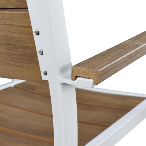 ΣΕΤ ΤΡΑΠΕΖΑΡΙΑΣ TABER HM10738.01 ΤΡΑΠΕΖΙ & 6 ΠΟΛΥΘΡΟΝΕΣ-ΑΛΟΥΜΙΝΙΟ & POLYWOOD-ΛΕΥΚΟ