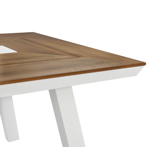 ΣΕΤ ΤΡΑΠΕΖΑΡΙΑΣ TABER HM10738.01 ΤΡΑΠΕΖΙ & 6 ΠΟΛΥΘΡΟΝΕΣ-ΑΛΟΥΜΙΝΙΟ & POLYWOOD-ΛΕΥΚΟ