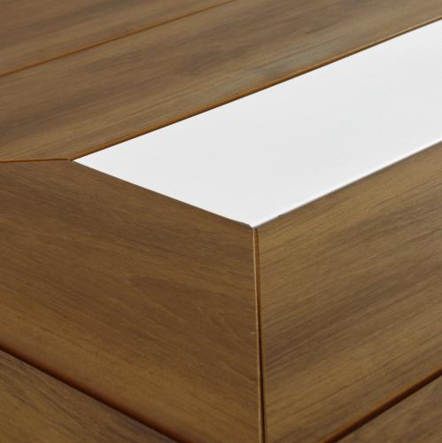 ΣΕΤ ΤΡΑΠΕΖΑΡΙΑΣ TABER HM10738.01 ΤΡΑΠΕΖΙ & 6 ΠΟΛΥΘΡΟΝΕΣ-ΑΛΟΥΜΙΝΙΟ & POLYWOOD-ΛΕΥΚΟ