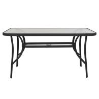 ΤΡΑΠΕΖΙ BRUNO HM5106.03 ΜΑΥΡΟ ΜΕΤΑΛΛΙΚΟ ΜΕ ΓΥΑΛΙΝΗ ΕΠΙΦΑΝΕΙΑ 140Χ80Χ72Υεκ