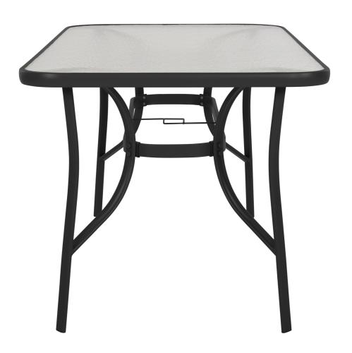 ΤΡΑΠΕΖΙ BRUNO HM5106.03 ΜΑΥΡΟ ΜΕΤΑΛΛΙΚΟ ΜΕ ΓΥΑΛΙΝΗ ΕΠΙΦΑΝΕΙΑ 140Χ80Χ72Υεκ