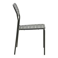 Καρέκλα Deraby pakoworld στοιβαζόμενη μαύρο μέταλλο 52.5x45.5x83εκ