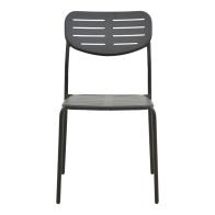 Καρέκλα Deraby pakoworld στοιβαζόμενη μαύρο μέταλλο 52.5x45.5x83εκ