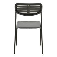 Καρέκλα Deraby pakoworld στοιβαζόμενη μαύρο μέταλλο 52.5x45.5x83εκ