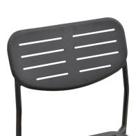 Καρέκλα Deraby pakoworld στοιβαζόμενη μαύρο μέταλλο 52.5x45.5x83εκ