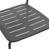 Καρέκλα Deraby pakoworld στοιβαζόμενη μαύρο μέταλλο 52.5x45.5x83εκ