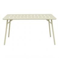 Τραπέζι Moraja pakoworld κρεμ μέταλλο 140x80x72εκ