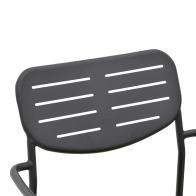 Πολυθρόνα Deraby pakoworld στοιβαζόμενη μαύρο μέταλλο 56x45.5x83εκ