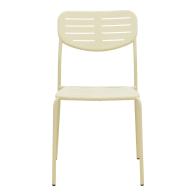 Καρέκλα Deraby pakoworld στοιβαζόμενη κρεμ μέταλλο 52.5x45.5x83εκ
