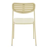 Καρέκλα Deraby pakoworld στοιβαζόμενη κρεμ μέταλλο 52.5x45.5x83εκ