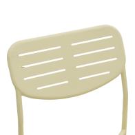 Καρέκλα Deraby pakoworld στοιβαζόμενη κρεμ μέταλλο 52.5x45.5x83εκ