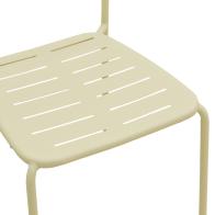 Καρέκλα Deraby pakoworld στοιβαζόμενη κρεμ μέταλλο 52.5x45.5x83εκ