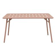 Τραπέζι Moraja pakoworld terracotta μέταλλο 140x80x72εκ