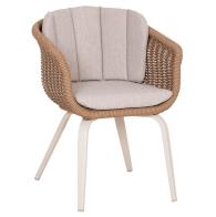 ΠΟΛΥΘΡΟΝΑ VICTUS HM6559.02 ΑΛΟΥΜΙΝΙΟ & OLEFIN ΜΠΕΖ-TWIST WICKER 60x62x76Yεκ
