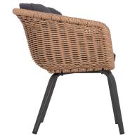 ΠΟΛΥΘΡΟΝΑ VICTUS HM6559.01 ΑΛΟΥΜΙΝΙΟ & OLEFIN ΓΚΡΙ-TWIST WICKER 60x62x76Yεκ