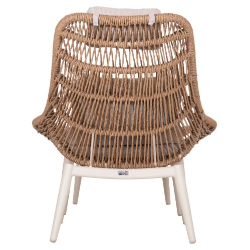 ΠΟΛΥΘΡΟΝΑ LOUNGE ΜΕ ΥΠΟΠΟΔΙΟ REMVAZZO HM6561.02 ΑΛΟΥΜΙΝΙΟ ΜΠΕΖ--WICKER 90x85x96Υεκ