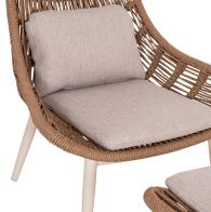 ΠΟΛΥΘΡΟΝΑ LOUNGE ΜΕ ΥΠΟΠΟΔΙΟ REMVAZZO HM6561.02 ΑΛΟΥΜΙΝΙΟ ΜΠΕΖ--WICKER 90x85x96Υεκ