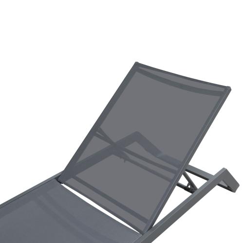 ΞΑΠΛΩΣΤΡΑ ΑΛΟΥΜΙΝΙΟΥ MARIMAR HM6562.01 ΣΚΕΛΕΤΟΣ & TEXTILENE ΓΚΡΙ 218x67x31Υεκ