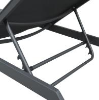 ΞΑΠΛΩΣΤΡΑ ΑΛΟΥΜΙΝΙΟΥ MARIMAR HM6562.01 ΣΚΕΛΕΤΟΣ & TEXTILENE ΓΚΡΙ 218x67x31Υεκ