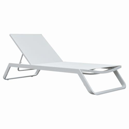 ΞΑΠΛΩΣΤΡΑ ΑΛΟΥΜΙΝΙΟΥ MARIMAR HM6562.02 ΣΚΕΛΕΤΟΣ & TEXTILENE ΛΕΥΚΟ 218x67x31Υεκ