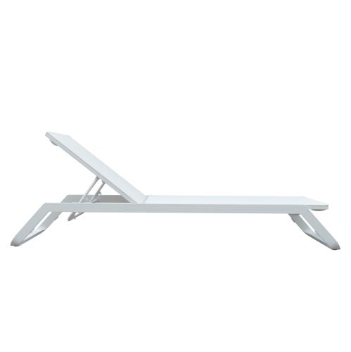 ΞΑΠΛΩΣΤΡΑ ΑΛΟΥΜΙΝΙΟΥ MARIMAR HM6562.02 ΣΚΕΛΕΤΟΣ & TEXTILENE ΛΕΥΚΟ 218x67x31Υεκ