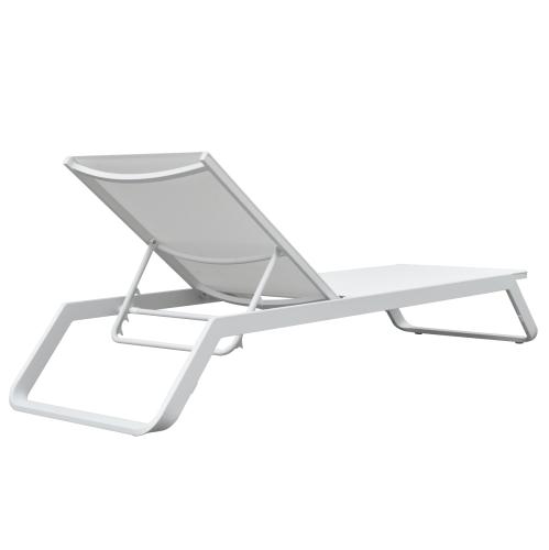 ΞΑΠΛΩΣΤΡΑ ΑΛΟΥΜΙΝΙΟΥ MARIMAR HM6562.02 ΣΚΕΛΕΤΟΣ & TEXTILENE ΛΕΥΚΟ 218x67x31Υεκ