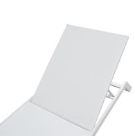 ΞΑΠΛΩΣΤΡΑ ΑΛΟΥΜΙΝΙΟΥ MARIMAR HM6562.02 ΣΚΕΛΕΤΟΣ & TEXTILENE ΛΕΥΚΟ 218x67x31Υεκ