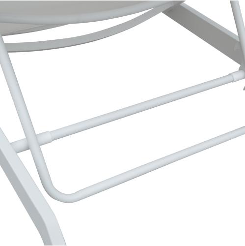 ΞΑΠΛΩΣΤΡΑ ΑΛΟΥΜΙΝΙΟΥ MARIMAR HM6562.02 ΣΚΕΛΕΤΟΣ & TEXTILENE ΛΕΥΚΟ 218x67x31Υεκ