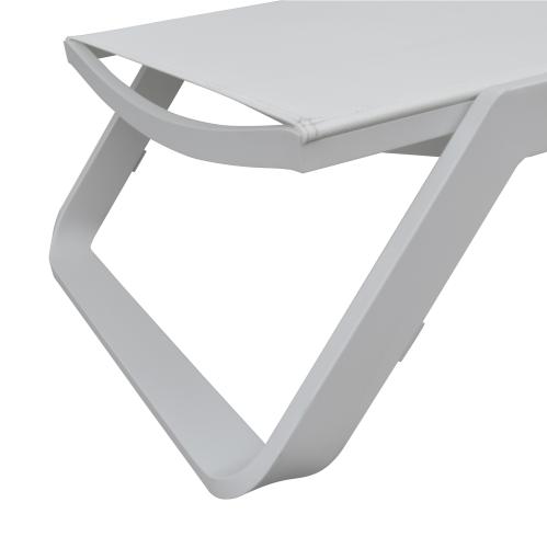 ΞΑΠΛΩΣΤΡΑ ΑΛΟΥΜΙΝΙΟΥ MARIMAR HM6562.02 ΣΚΕΛΕΤΟΣ & TEXTILENE ΛΕΥΚΟ 218x67x31Υεκ