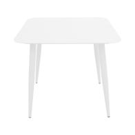 Τραπέζι Vista pakoworld αλουμίνιο σε λευκή απόχρωση 80x80x72εκ