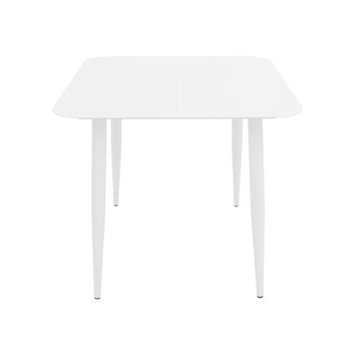 Τραπέζι Vista pakoworld αλουμίνιο σε λευκή απόχρωση 80x80x72εκ