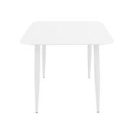 Τραπέζι Vista pakoworld αλουμίνιο σε λευκή απόχρωση 80x80x72εκ