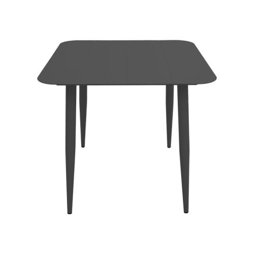 Τραπέζι Vista pakoworld αλουμίνιο σε μαύρη απόχρωση 80x80x72εκ