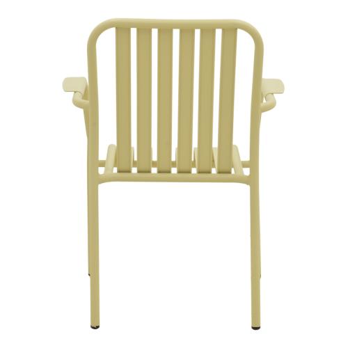 Πολυθρόνα Vista pakoworld στοιβαζόμενη αλουμίνιο σε μπεζ απόχρωση 62x60x84εκ