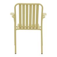 Πολυθρόνα Vista pakoworld στοιβαζόμενη αλουμίνιο σε μπεζ απόχρωση 62x60x84εκ