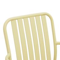 Πολυθρόνα Vista pakoworld στοιβαζόμενη αλουμίνιο σε μπεζ απόχρωση 62x60x84εκ