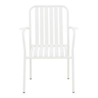 Πολυθρόνα Vista pakoworld στοιβαζόμενη αλουμίνιο σε λευκή απόχρωση 62x60x84εκ