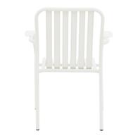 Πολυθρόνα Vista pakoworld στοιβαζόμενη αλουμίνιο σε λευκή απόχρωση 62x60x84εκ