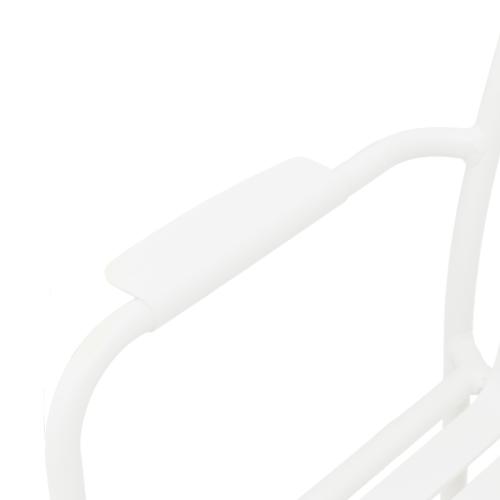 Πολυθρόνα Vista pakoworld στοιβαζόμενη αλουμίνιο σε λευκή απόχρωση 62x60x84εκ