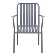 Τραπεζαρία Heven Vista pakoworld σετ 3τεμ ανθρακί αλουμίνιο 80x80x72εκ