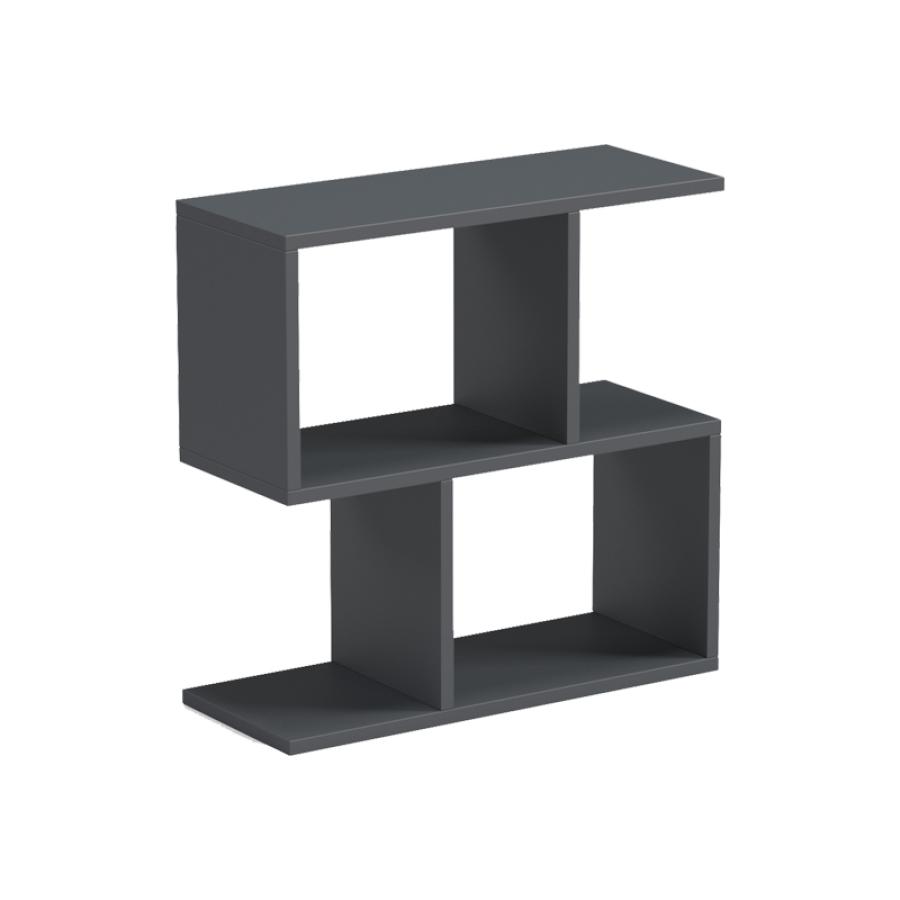 Βοηθητικό τραπέζι-βιβλιοθήκη Wesmol pakoworld ανθρακί 50x20x50εκ