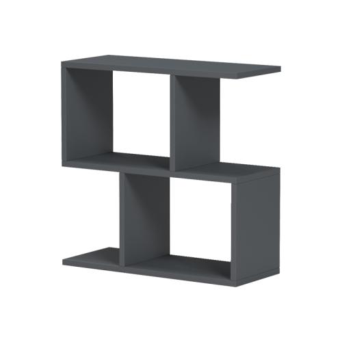 Βοηθητικό τραπέζι-βιβλιοθήκη Wesmol pakoworld ανθρακί 50x20x50εκ