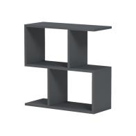 Βοηθητικό τραπέζι-βιβλιοθήκη Wesmol pakoworld ανθρακί 50x20x50εκ