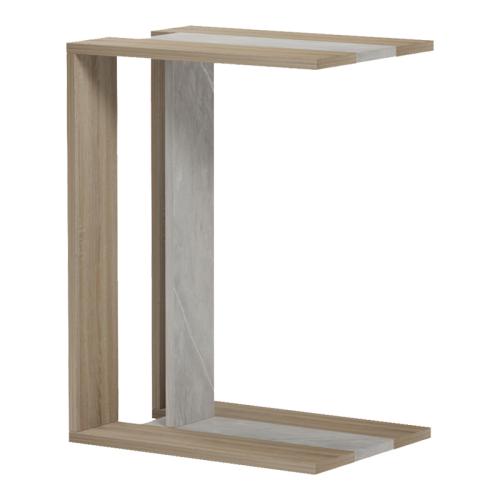 Βοηθητικό τραπέζι Muju pakoworld sonoma- μπεζ οψη μαρμάρου  30x40x55εκ