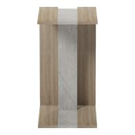 Βοηθητικό τραπέζι Muju pakoworld sonoma- μπεζ οψη μαρμάρου  30x40x55εκ