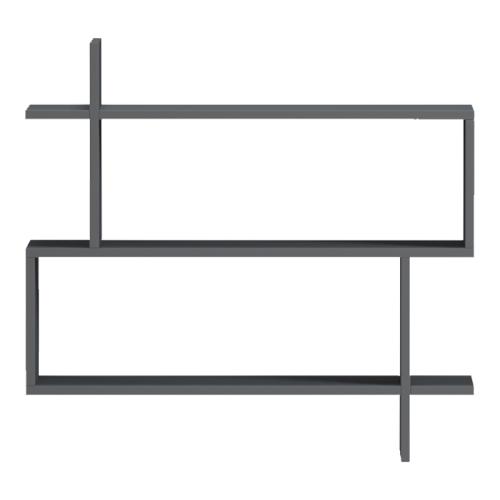 Ραφιέρα τοίχου Paralel pakoworld ανθρακί 70x22x65,5εκ