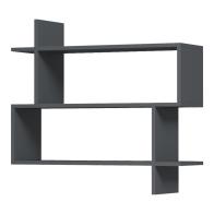 Ραφιέρα τοίχου Paralel pakoworld ανθρακί 70x22x65,5εκ