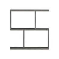 Βοηθητικό τραπέζι-βιβλιοθήκη Wesmol pakoworld ανθρακί όψη μαρμάρου 50x20x50εκ