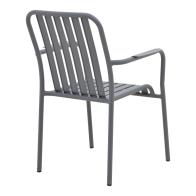 Τραπεζαρία Heven Vista pakoworld σετ 5τεμ ανθρακί αλουμίνιο 80x80x72εκ