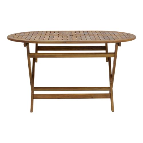 Τραπεζαρία Bistrual-Falov pakoworld σετ 7τεμ πτυσσόμενο φυσικό μασίφ ξύλο ακακίας 130x80x72εκ